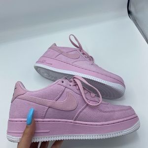 Pink corduroy Air Force 1